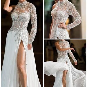 Pageant Evening Gown, White Size 0